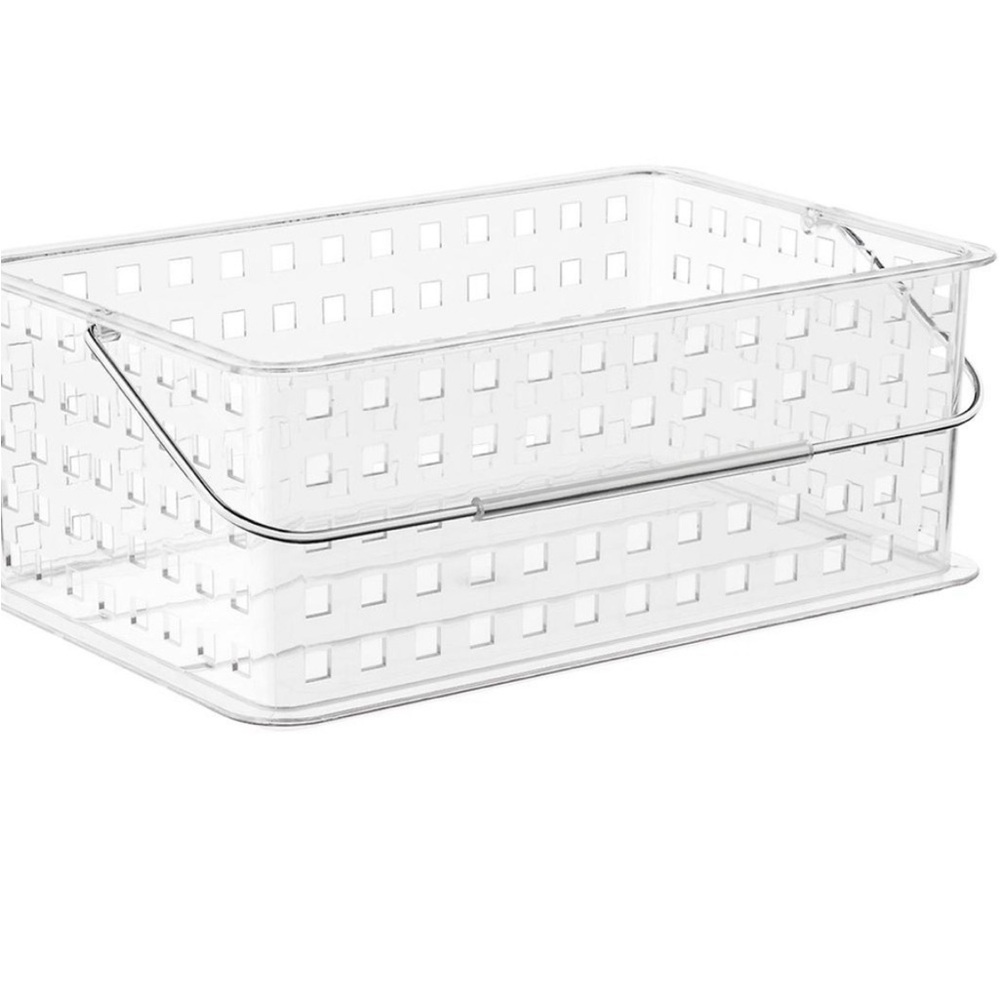 NWT iDesign Large Grid Tote W/ Handle
Clear 13-1/2" x 8-7/8" x 5-1/4"